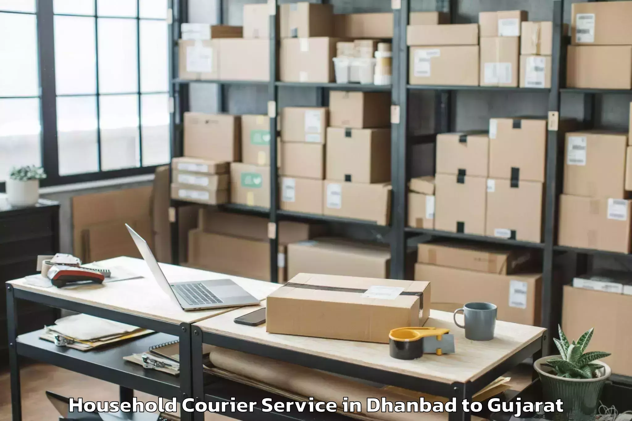 Book Your Dhanbad to Jasdan Household Courier Today